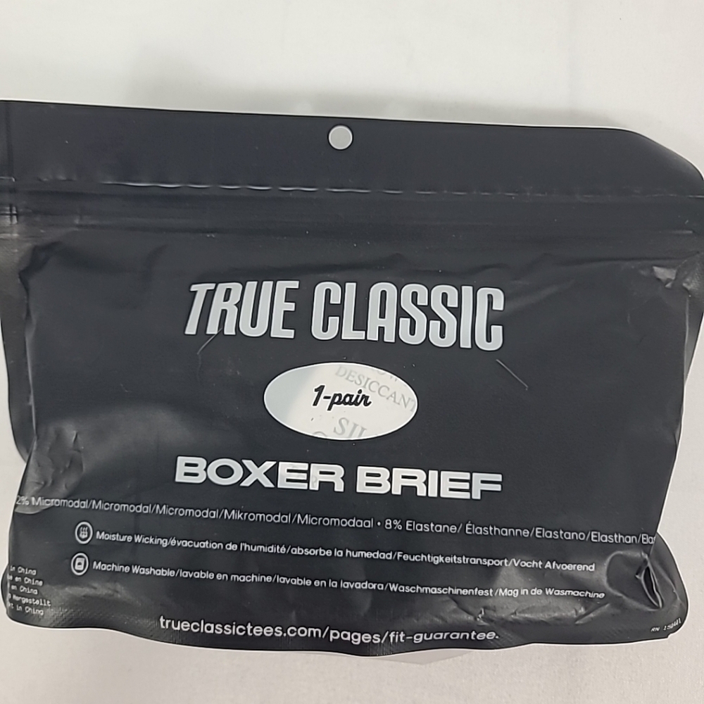 NEW TRUE CLASSIC Black Boxer Brief - Size Medium